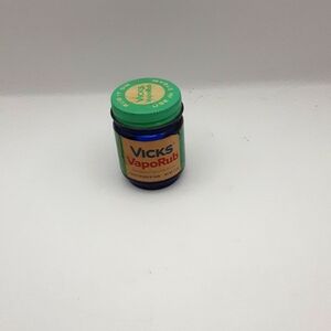 Vintage Vicks Vaporub Cobalt Blue Jar w/ Lid